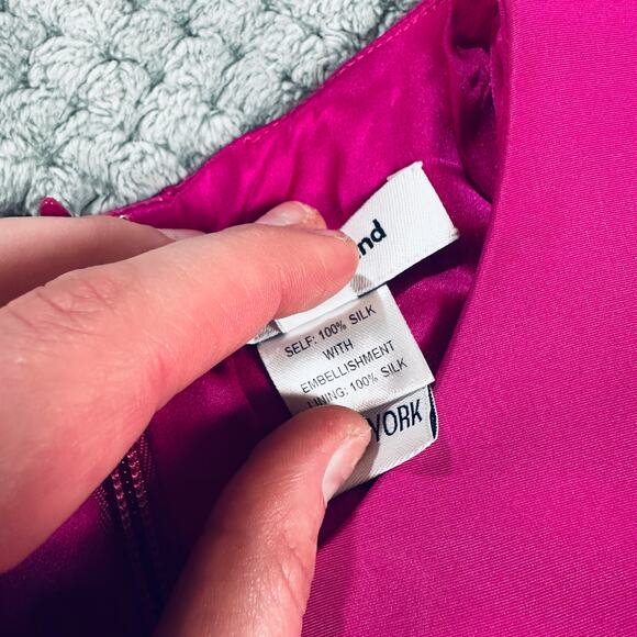 VINTAGE PAMELA ROLAND PARIS HILTON RUNWAY SHORTSLEEVE PURPLE SEQUIN SILVER DRESS - Picture 3 of 10